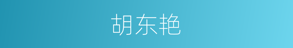 胡东艳的同义词