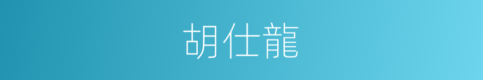 胡仕龍的同義詞