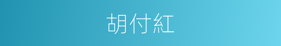 胡付紅的同義詞