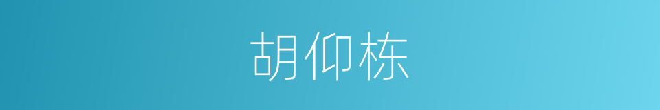 胡仰栋的同义词