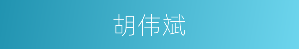 胡伟斌的同义词