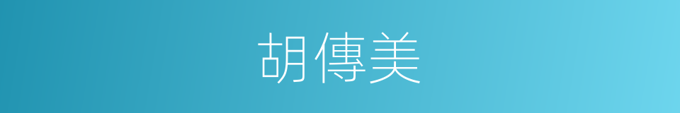 胡傳美的同義詞