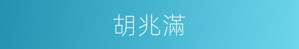 胡兆滿的同義詞