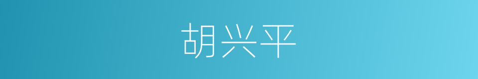 胡兴平的同义词