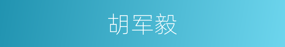 胡军毅的同义词