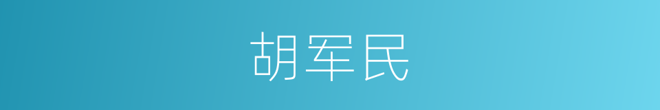 胡军民的同义词