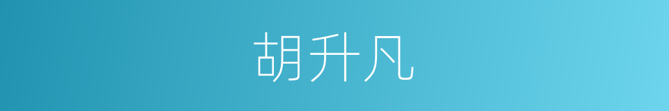 胡升凡的同义词