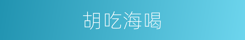 胡吃海喝的意思