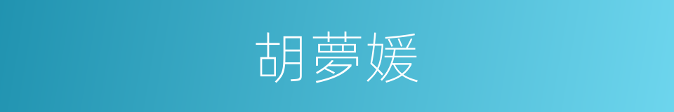 胡夢媛的同義詞