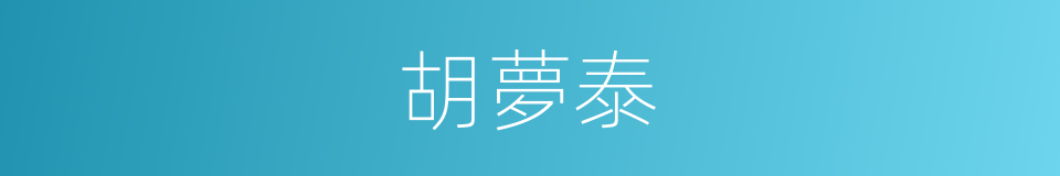 胡夢泰的同義詞