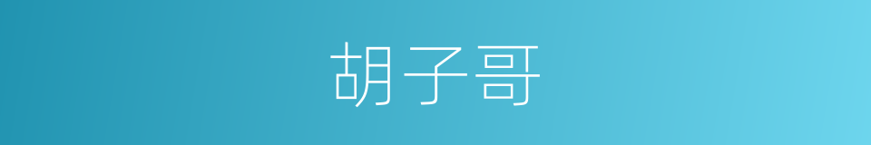 胡子哥的同义词