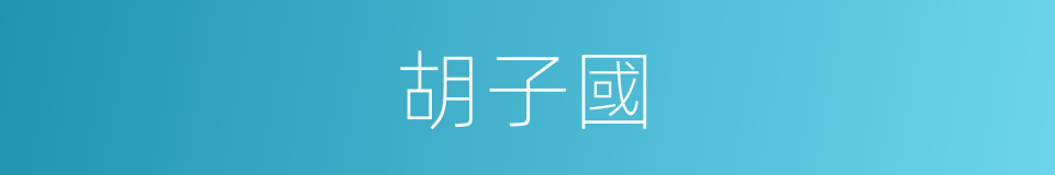 胡子國的同義詞