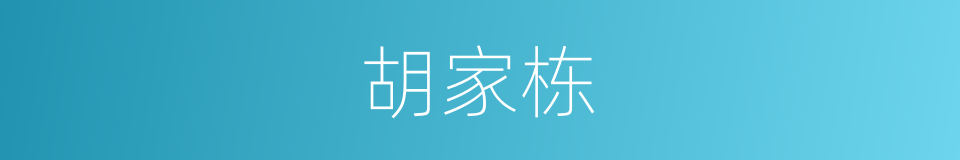 胡家栋的同义词