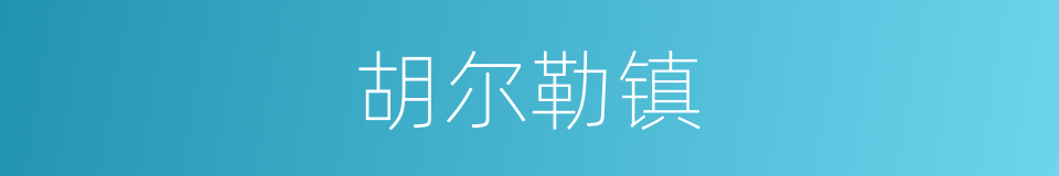 胡尔勒镇的同义词