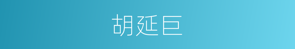胡延巨的同义词