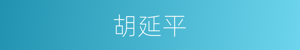 胡延平的同义词