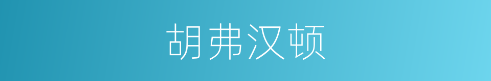 胡弗汉顿的同义词