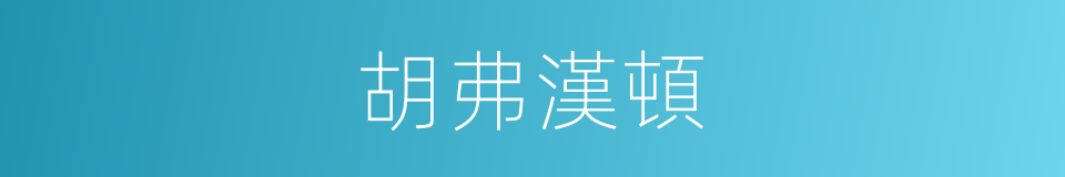 胡弗漢頓的同義詞