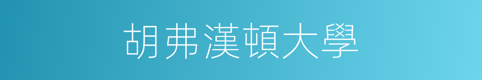 胡弗漢頓大學的同義詞
