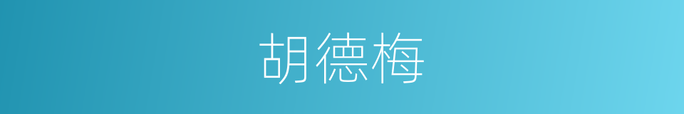 胡德梅的同义词