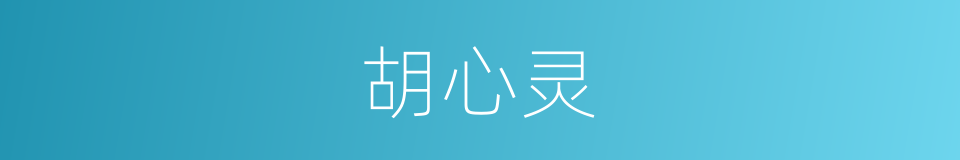 胡心灵的同义词