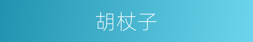 胡杖子的同义词
