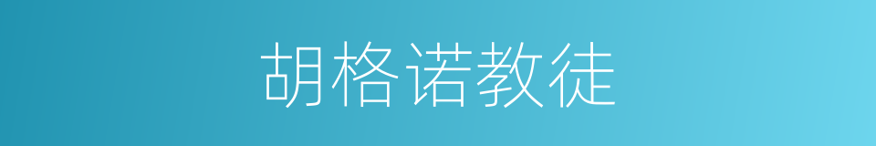 胡格诺教徒的同义词