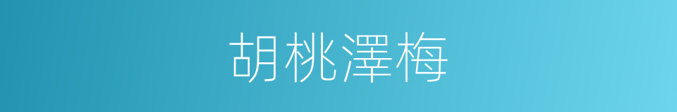 胡桃澤梅的同義詞