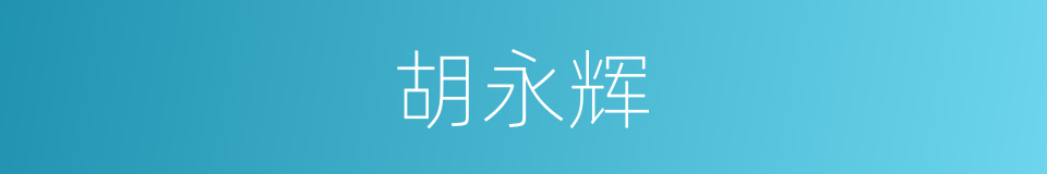 胡永辉的同义词