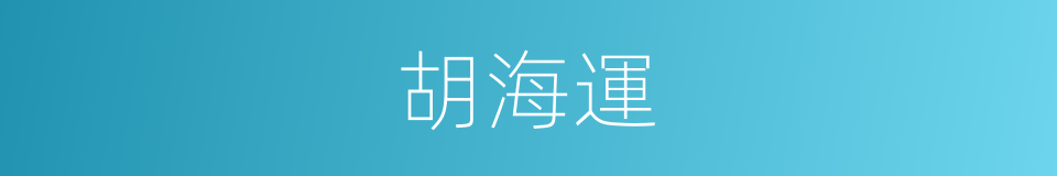 胡海運的同義詞