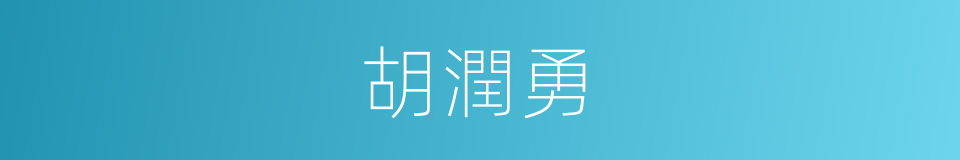 胡潤勇的同義詞