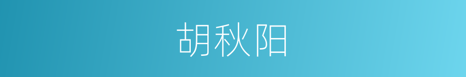 胡秋阳的同义词