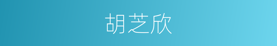 胡芝欣的同义词
