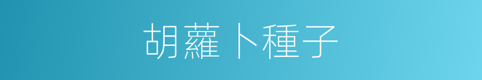 胡蘿卜種子的同義詞