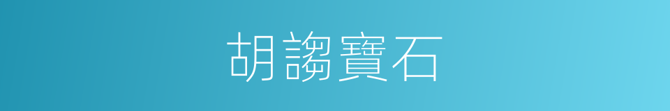 胡謅寶石的同義詞