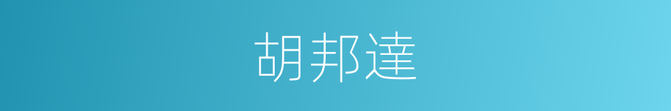 胡邦達的同義詞
