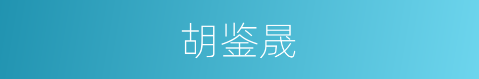 胡鉴晟的同义词