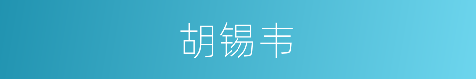 胡锡韦的同义词