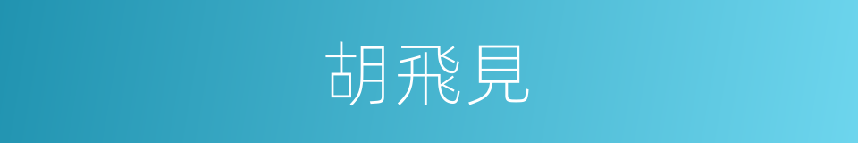 胡飛見的同義詞