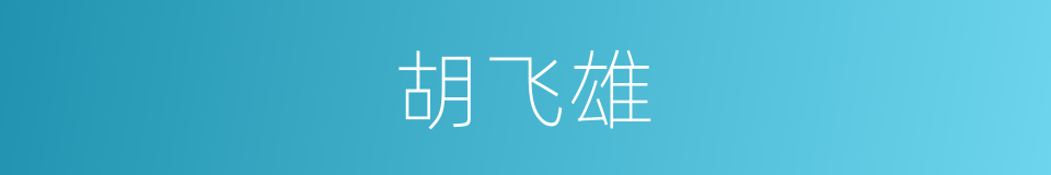 胡飞雄的同义词