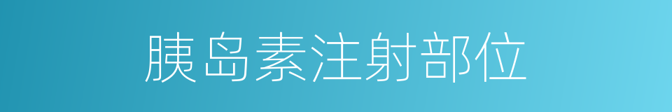 胰岛素注射部位的同义词