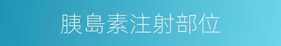 胰島素注射部位的同義詞