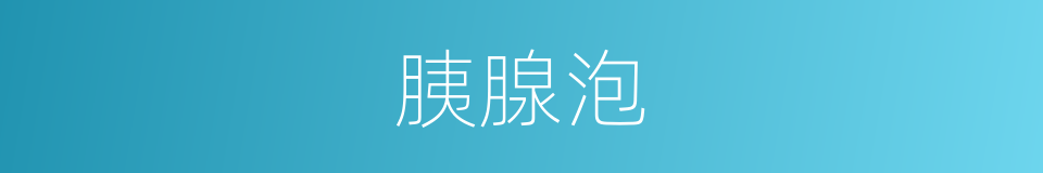 胰腺泡的同义词