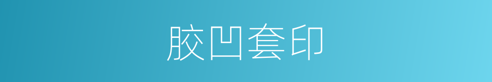胶凹套印的同义词
