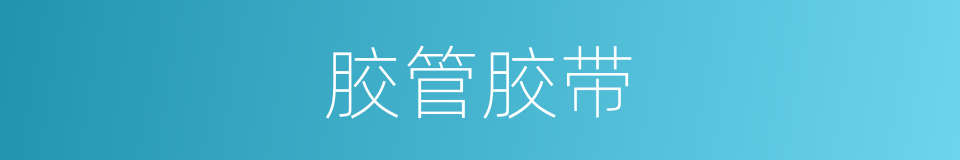 胶管胶带的同义词