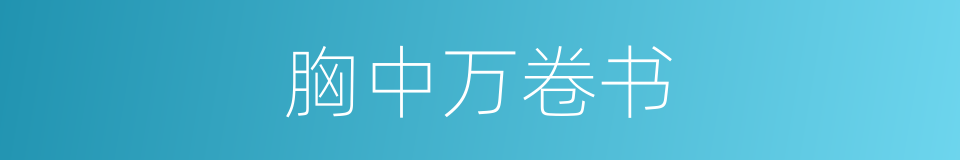 胸中万卷书的意思