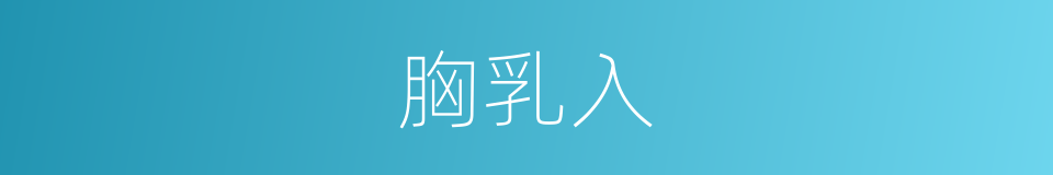 胸乳入的同义词