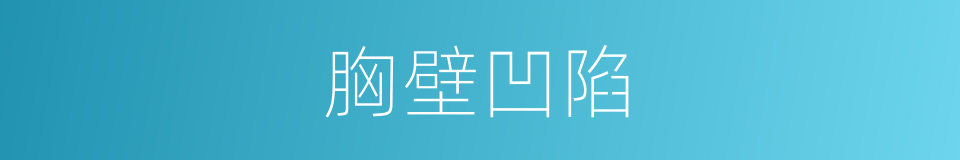 胸壁凹陷的同义词