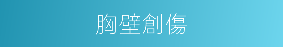 胸壁創傷的同義詞