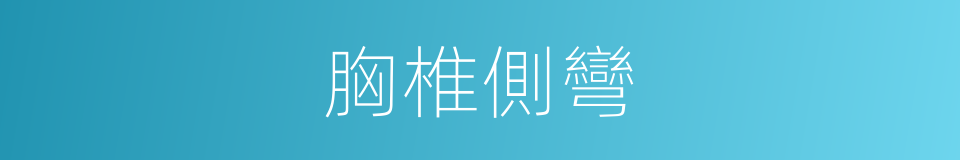 胸椎側彎的同義詞